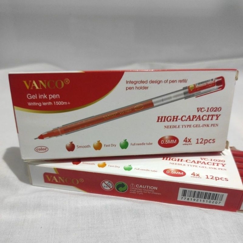 Jual pen gel tinta merah per box 12 pcs | Shopee Indonesia