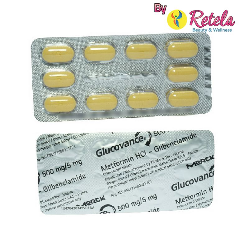 Jual GLUCOVANCE 5/500MG 1 STRIP 10 TABLET | Shopee Indonesia