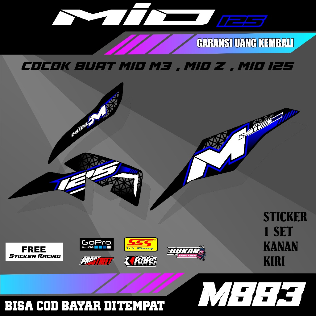 Jual Striping Sticker Stiker Setiker Variasi Motor Mio M3 Mio Z Mio 125 ...