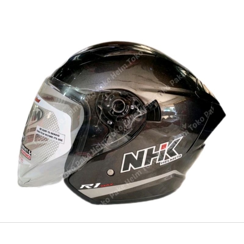 Jual HELM NHK R1 MAX SOLID FULL WARNA DOUBLE VISOR ORIGINAL | Shopee ...