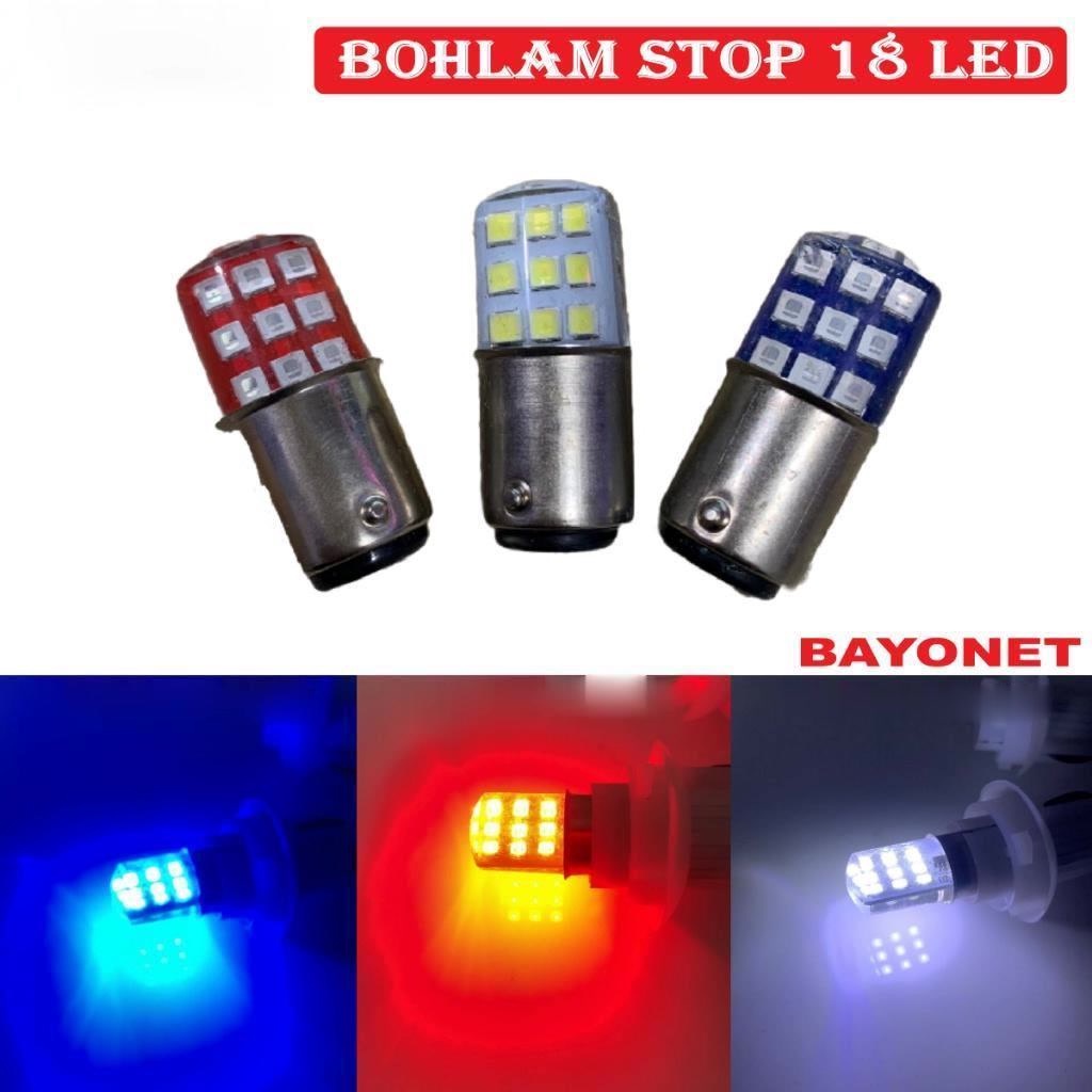 Jual Lampu Rem Bayonet 18 Led Kedip Bayonet Cob Bohlam Stop 18 Mata Lampu Belakang Motor