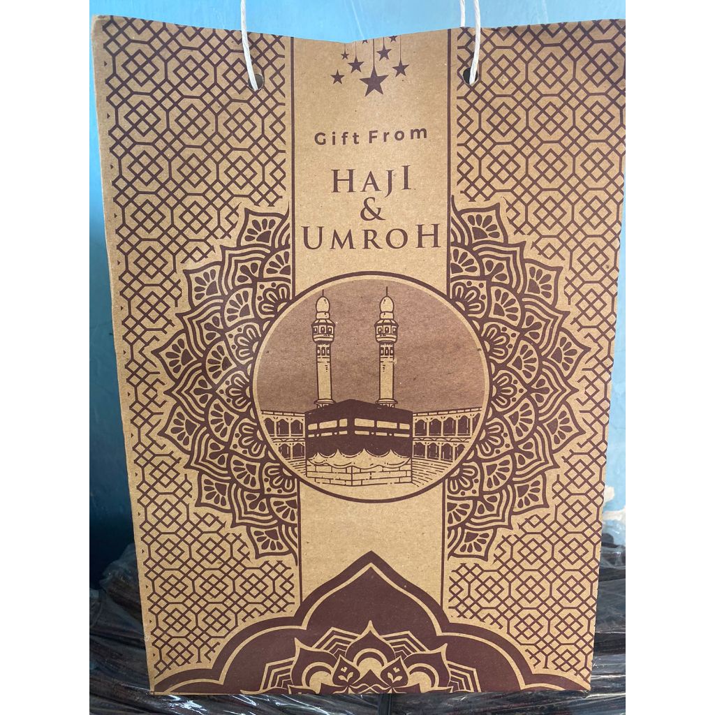 Jual Paperbag Haji Dan Umroh Paper Bag Motif Haji Tas Kertas Motif