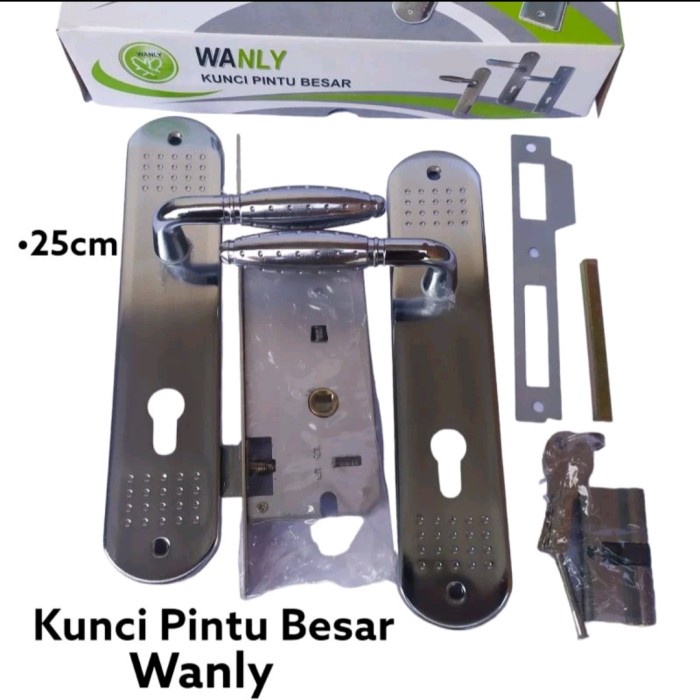 Jual WANLY kunci pintu BESAR 25 CM BULAT BINTIK 1 SET handle handel ...