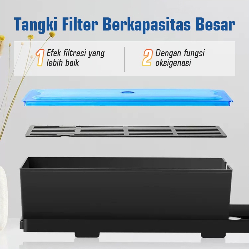 Jual Filter Pompa Komplit Top Filter Box Aquarium 3 In 1 AKUARIUM TOP ...