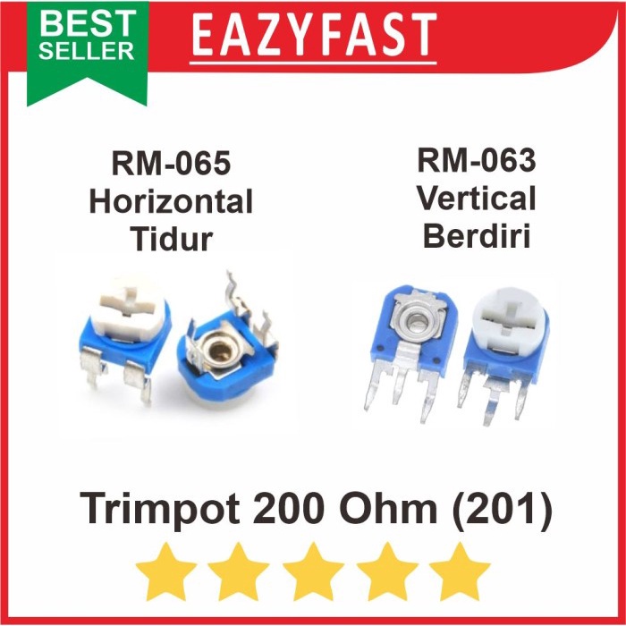 Jual Trimpot 201 R200 R 200 Ohm Potensio Variable Resistor VR Trimmer ...