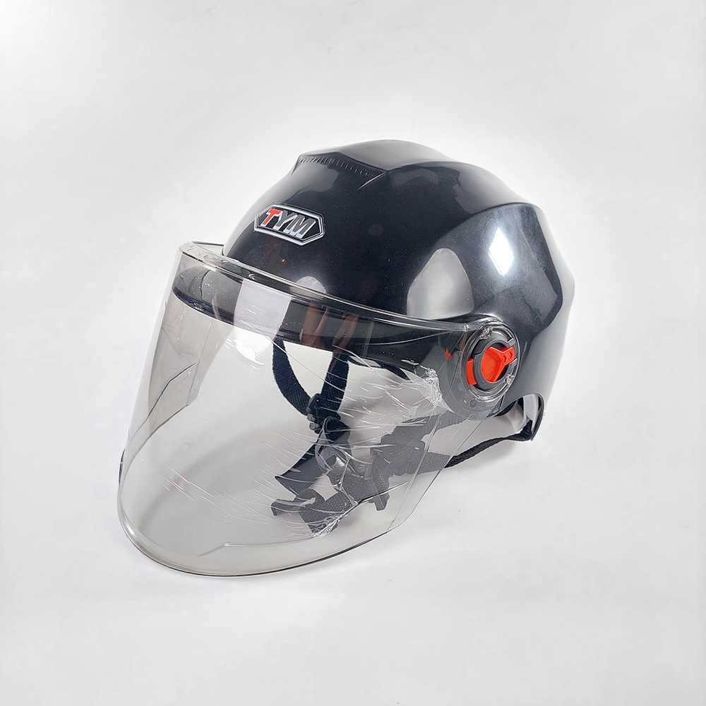 Jual Tym Helm Sepeda Skuter Listrik Half Face Helmet With Visor Hs85