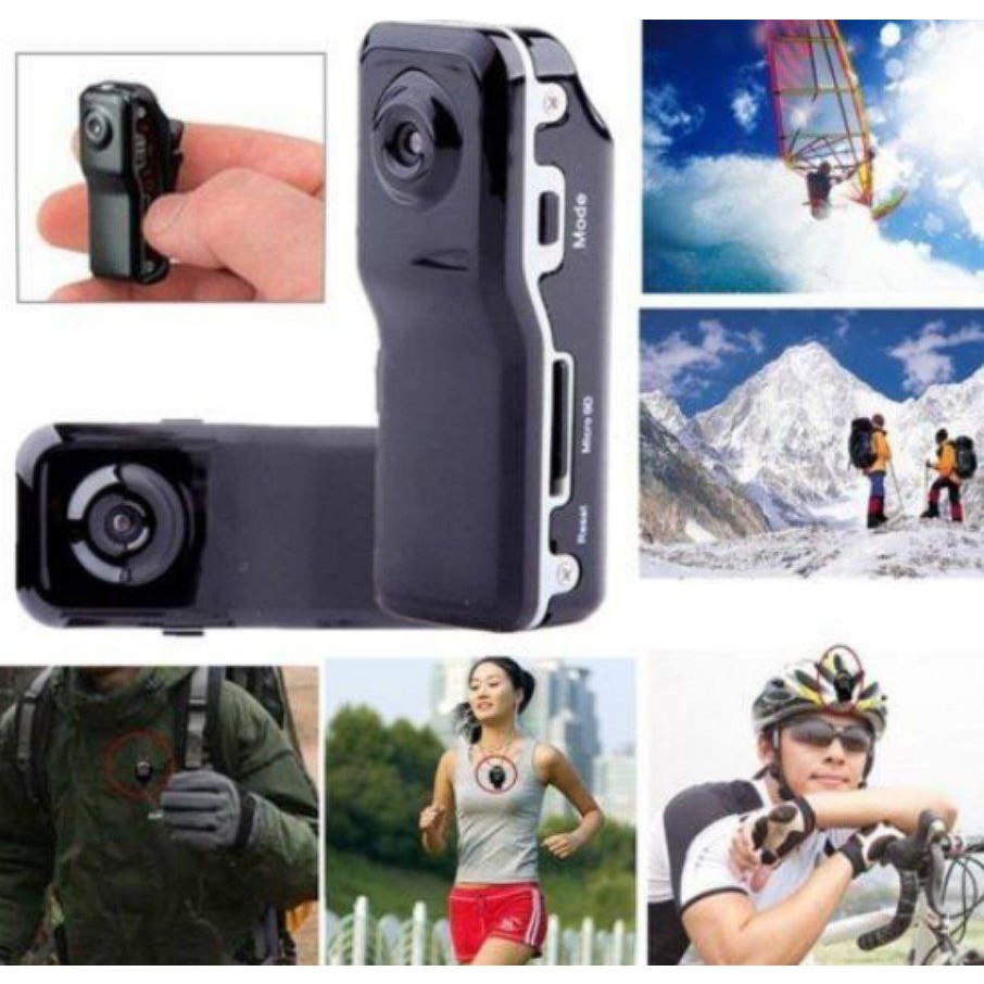Keenso Mini Body Cam DV – Videocamera HD Portatile Con Controllo Vocale E Supporto MicroSD Per Sport, Casco E Bici