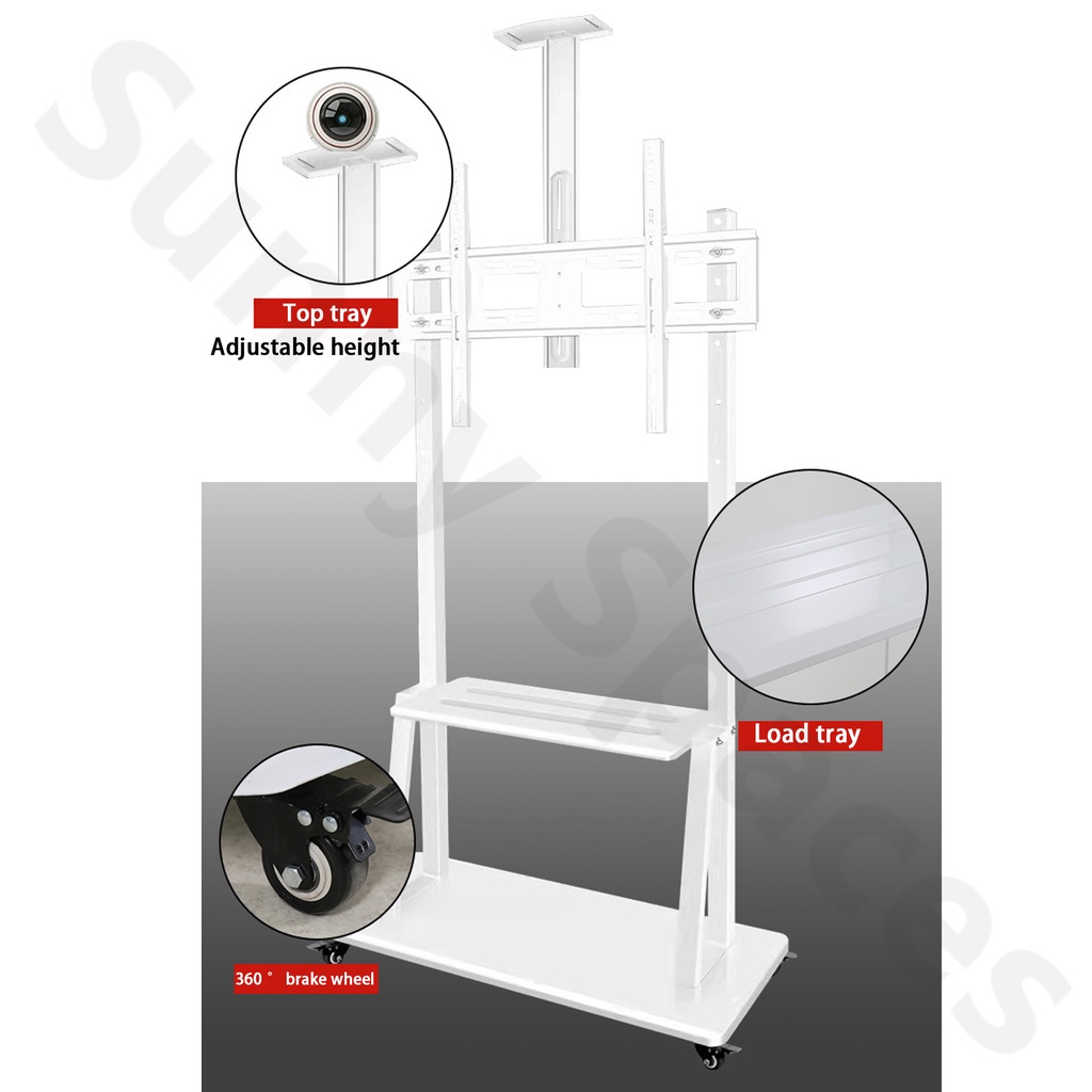 Jual Bracket TV Standing 32 40 43 50 55 60 65 75 85 inch LED Roda ...