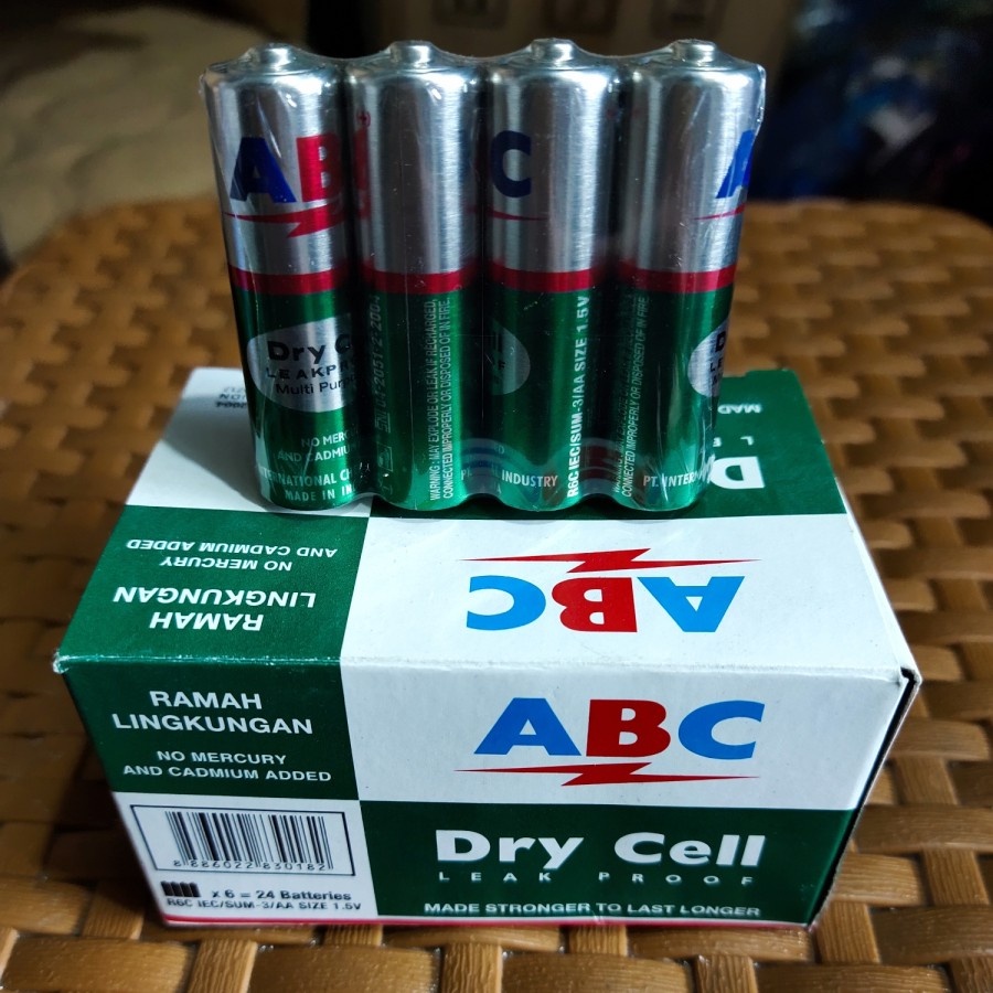Jual Baterai/Batere/Battery ABC Hijau AA isi 24 Pcs 1,5Volt - LUX ...