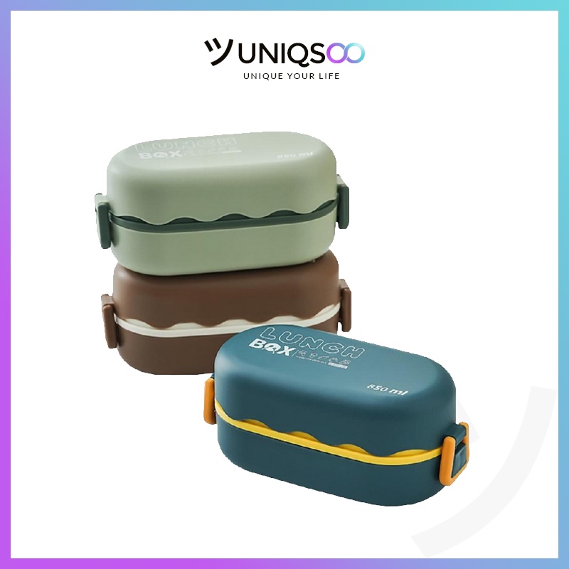 Jual UNIQSOO Lunch Box 2 Tingkat / Kotak Bekal Anak Tingkat / Bento Box ...