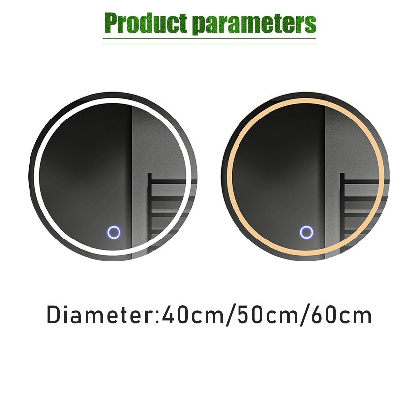 Jual Cermin Led Touch Screen Aesthetic Dinding kamar mandi Kaca Cermin ...