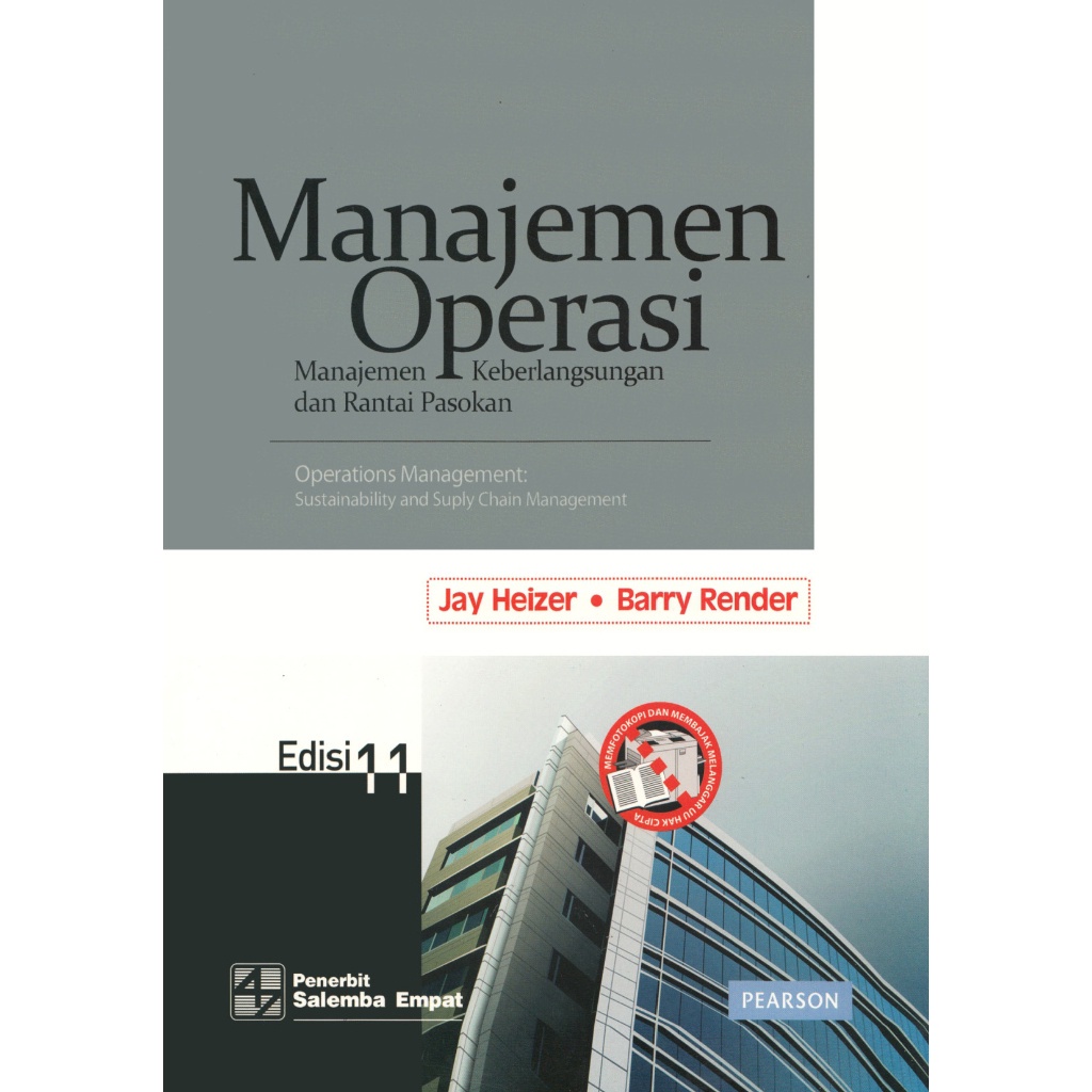 Jual Buku Manajemen Operasi Manajemen Keberlangsungan Dan Rantai ...