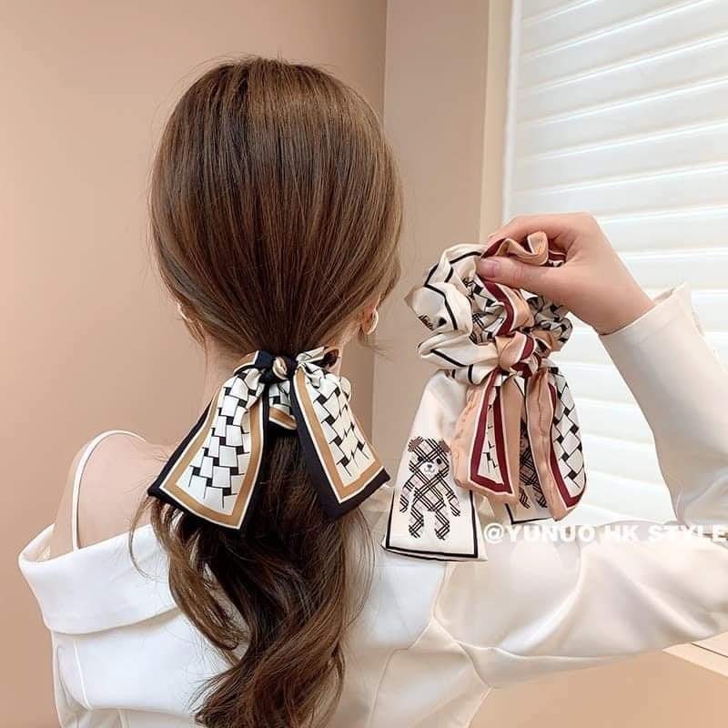 Jual Ikat Rambut Wanita Model Scraf Bentuk Pita Scrunchie Aksesoris ...
