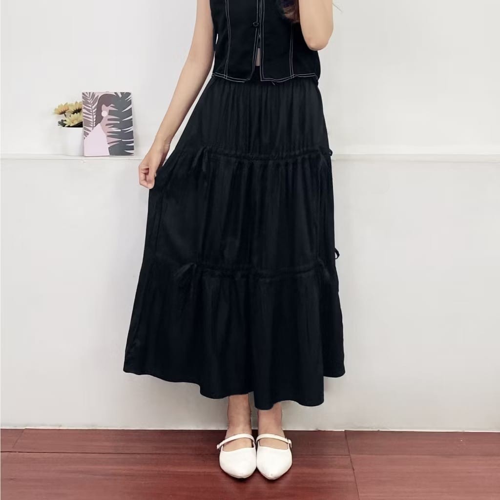 Jual Femes Kawai Skirt Rok Serut Korea Style Crinkle untuk Gaya Santai ...