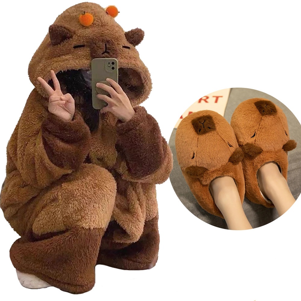 Jual Winter Capybara Cosplay Costume Robes Adult Kigurumi Unicorn ...