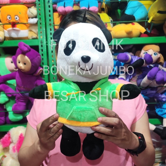 Jual BONEKA KARAKTER KUNGFU PANDA STUMBLE GUYS GUY HIJAU PUTIH HITAM