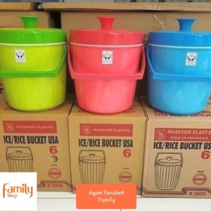 Jual MURAH -MASPION RICE/ICE BUCKET TERMOS ES TERMOS NASI 6 LITER PINK ...