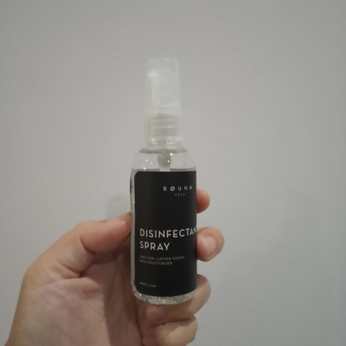 Jual Rounn Disinfectant Spray for Leather Goods disinfektan bahan kulit