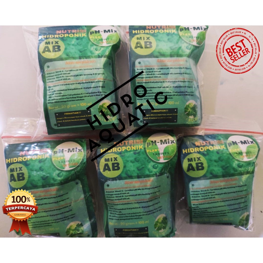 Jual Pupuk Nutrisi Hidroponik Sayuran Daun Ab Mix 50gram 100ml Untuk 20 Liter Air Shopee 0208