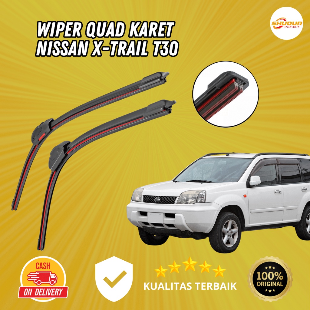 Jual Wiper Quad Blade Nissan X Trail Xtrail T Frameless Tanpa