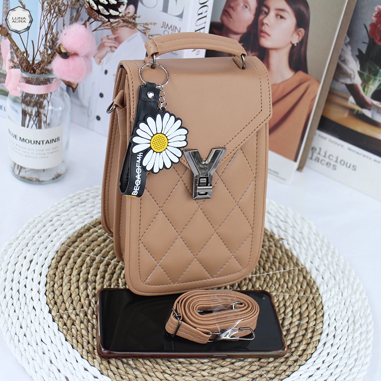 Jual F96 Tas Pouch Hp Wanita Yosella Bordil Free Gantungan Kunci Tas