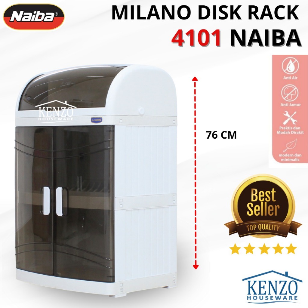 Jual Rak Piring 5 Susun Dengan Tutup MILANO DISH RACK NAIBA Lemari ...