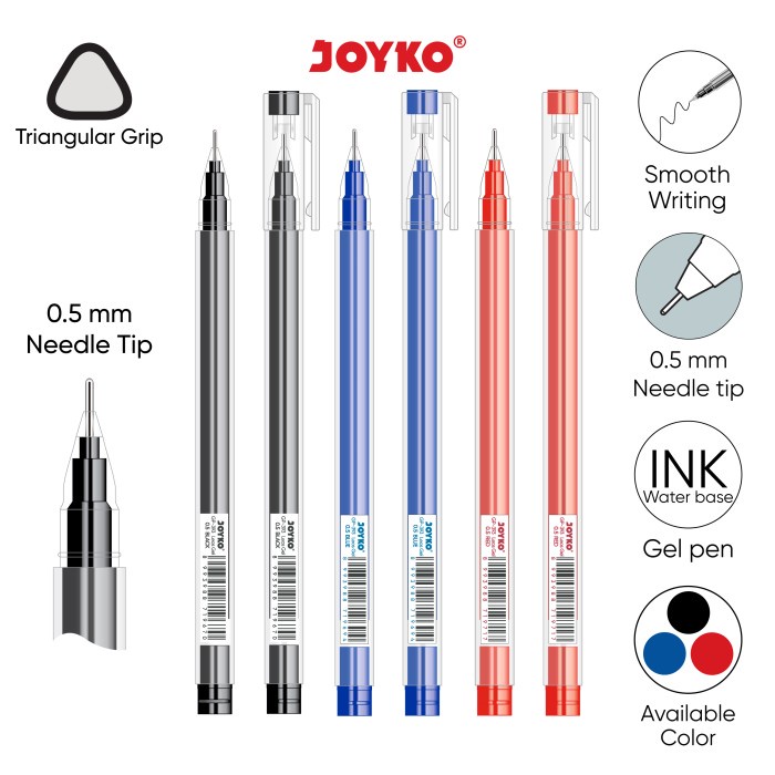 Jual Gel Pen Pulpen Pena Joyko GP393 Leos Gel 0.5 mm Shopee Indonesia