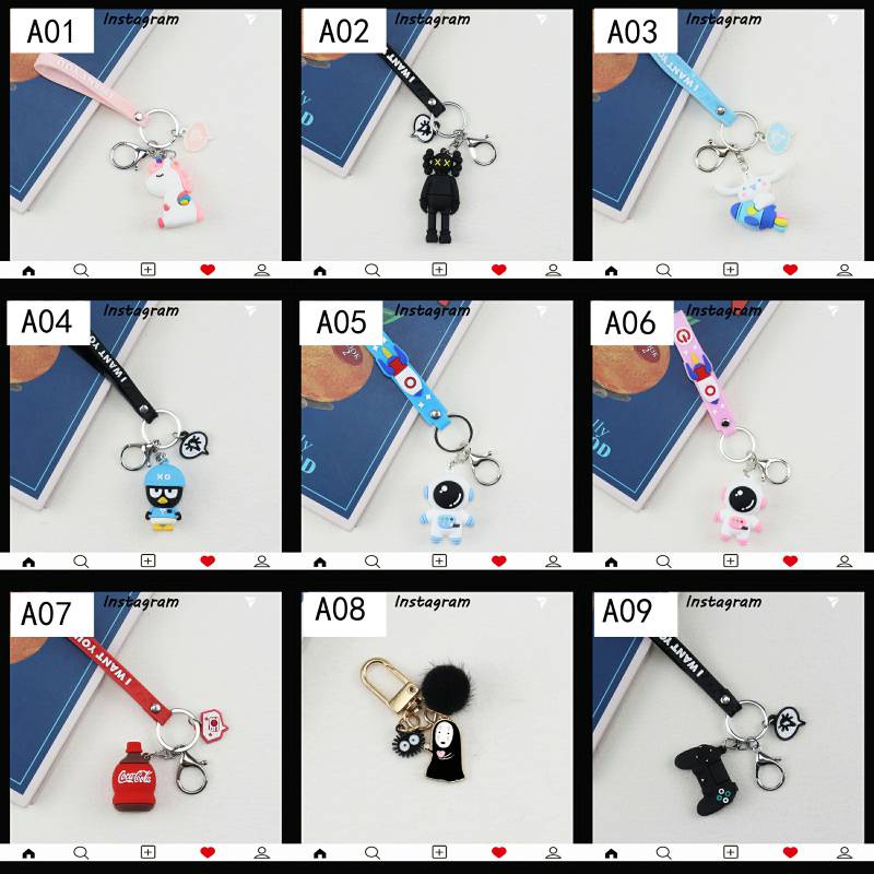 Jual KC33 Fashion Cute Keychain Car Key Ring Women Cartoon Key Chain ...