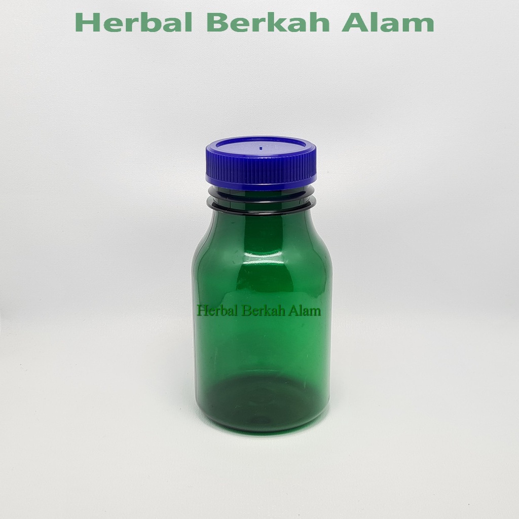 Jual Botol Obat 250 ml Hijau Tutup Biru Gerigi Kecil / Botol Obat ...