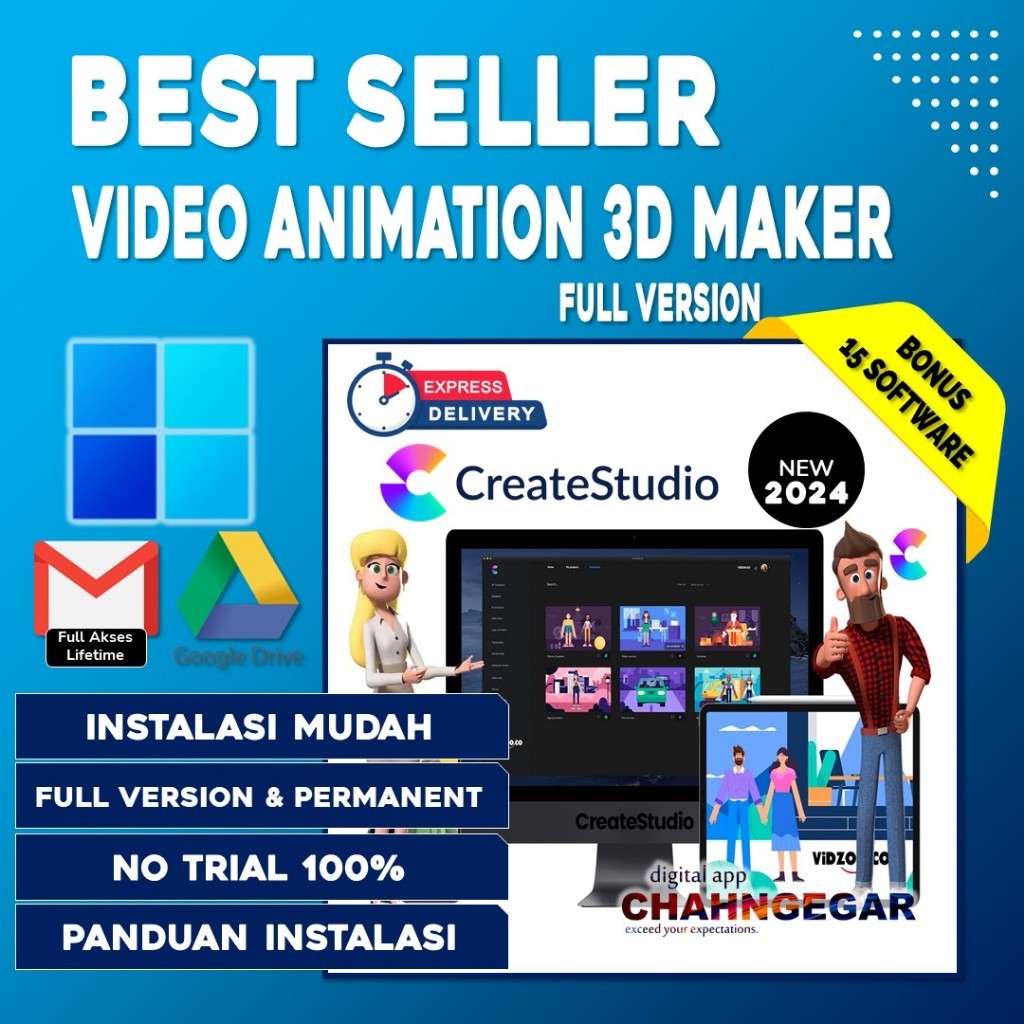 Jual Create Studio Premium Full 3.4.3 - 2024 Software Video Animasi 3D ...