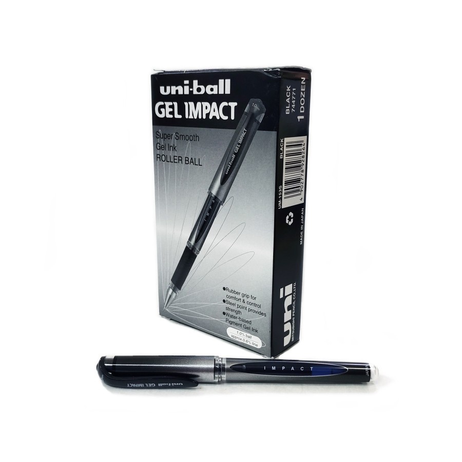 Uniball UM-153S Impact Gel Pen (Black, Pack of 1)