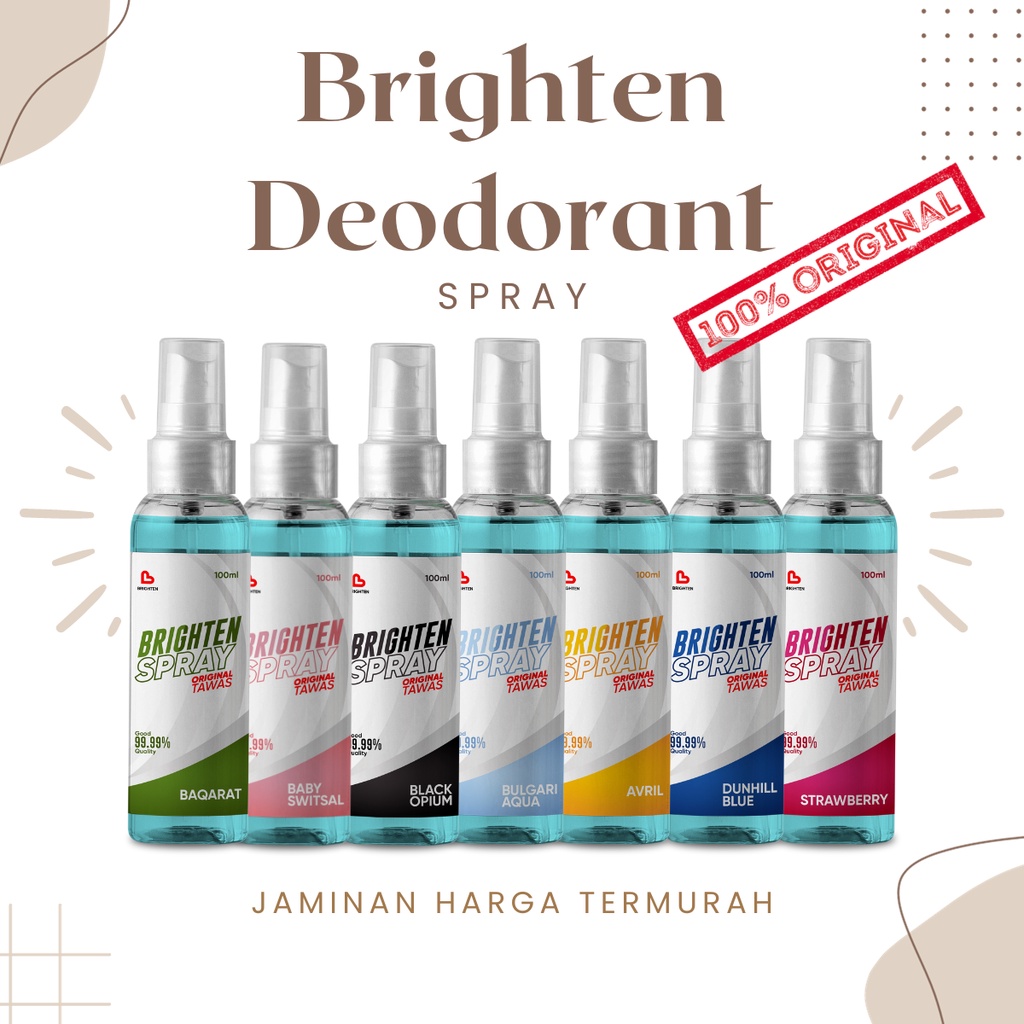 Jual Brighten Deodorant Spray yang bagus untuk Ketiak Basah dan Bau
