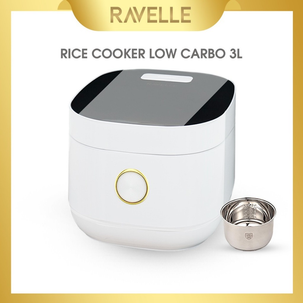 Jual Ravelle Rice Cooker Digital Low Carbo 3 Liter Ultima White
