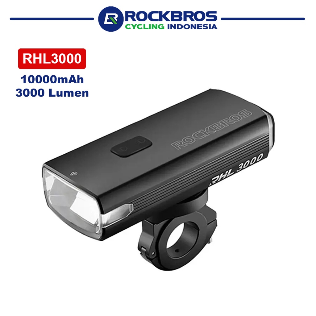 Jual Rockbros Lampu Depan Sepeda Rhl Bike Light Lumen Powerbank Mah Bike