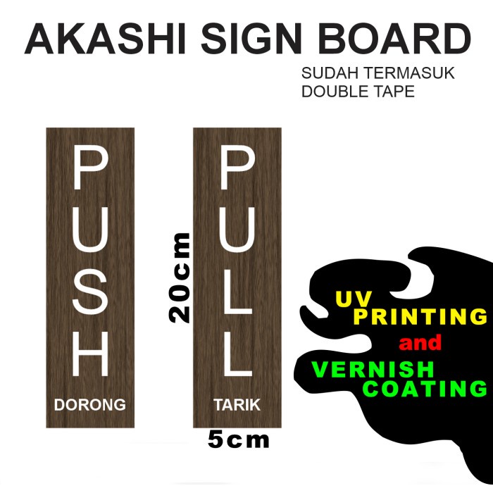 Jual Akashi Sign Board Push Pull Door Print Uv Tarik Dorong Pintu Wt Shopee Indonesia