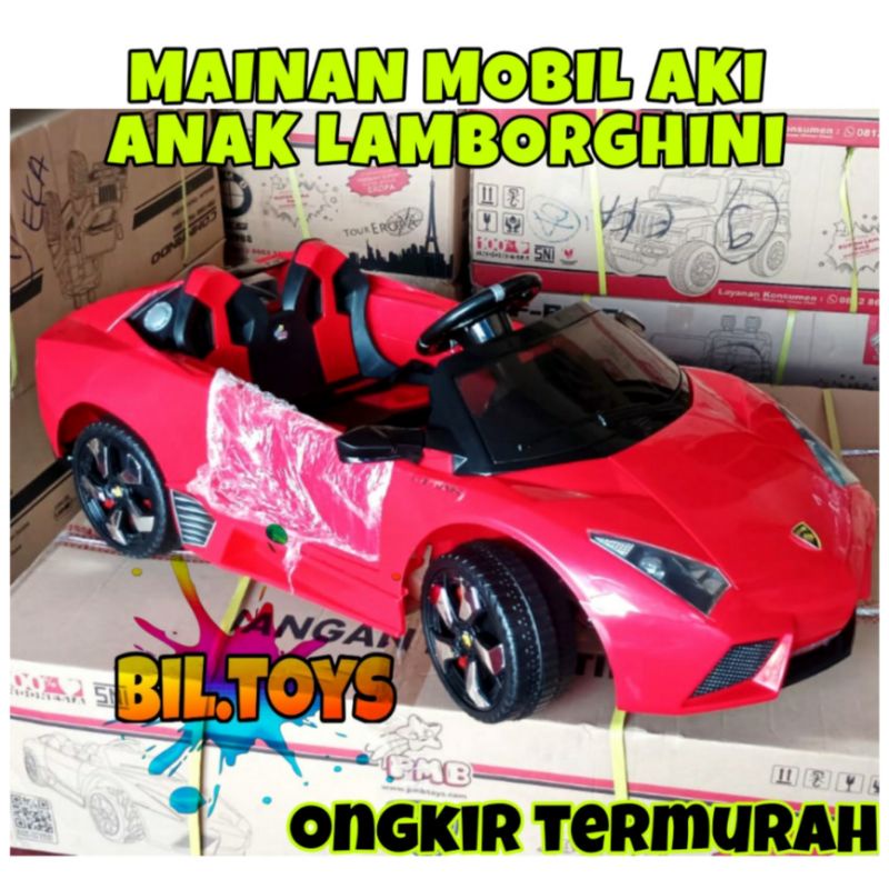 Jual Mobil Mobilan Aki Sport Lambo Remote Control Manual Duduk Tunggang