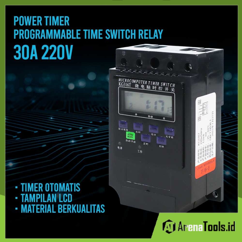 Jual CHINT MCB Power Timer Programmable Time Switch Relay 30A 220V ...