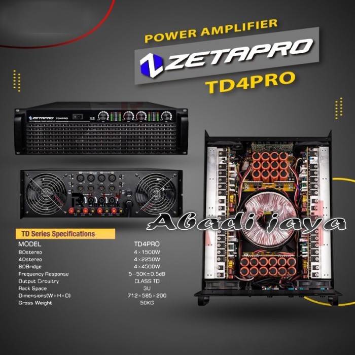 Jual Power Ampli Amplifier Zetapro Td Pro Class Td X Watt Original Shopee Indonesia