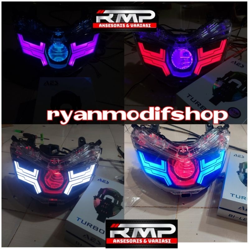Jual headlamp nmax old custume headlamp custume nmax lama biled turbo