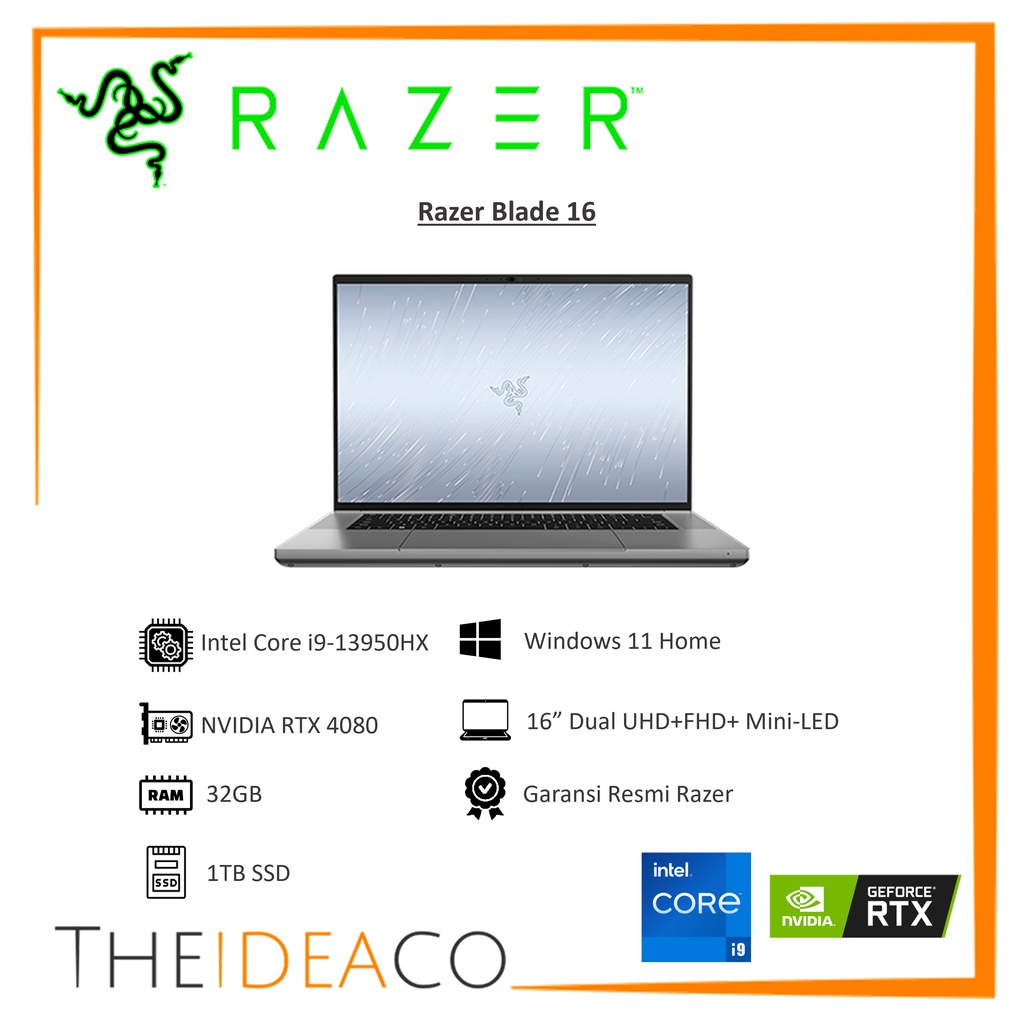 Jual Razer Blade 16 i9-13950HX 32GB 1TB SSD RTX 4080 Dual UHD+FHD+ ...