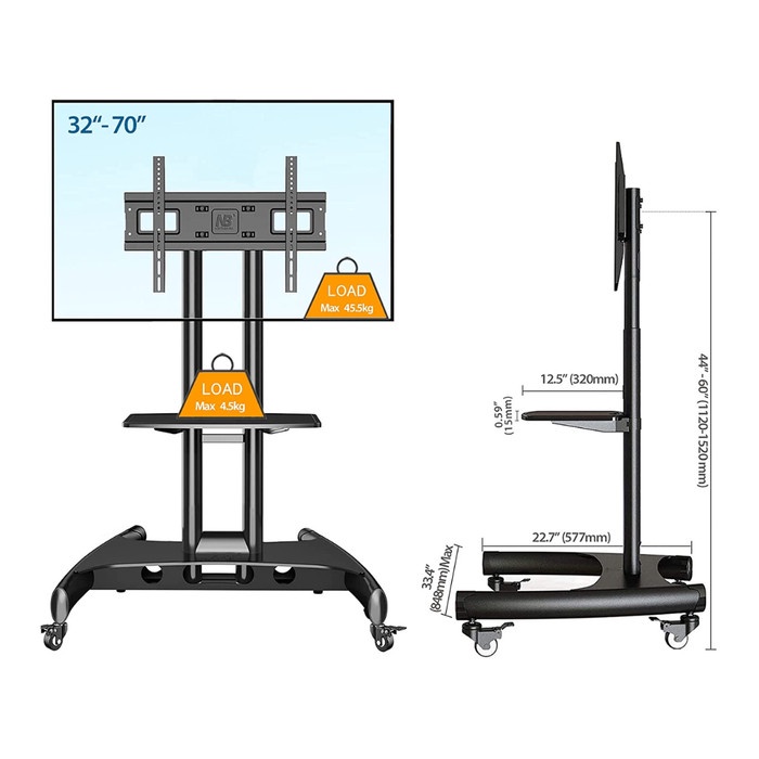 Jual Bracket Standing RODA TV/Monitor Premium 32