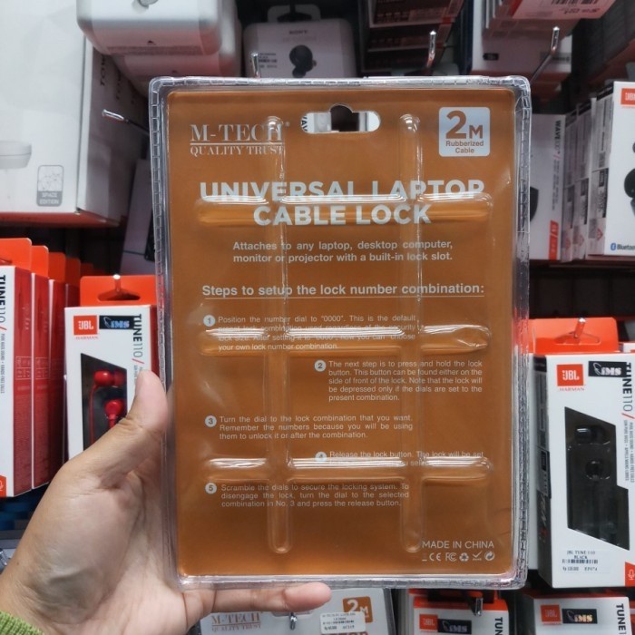 Jual M-tech kunci pengaman laptop notebook universal cable lock key and ...