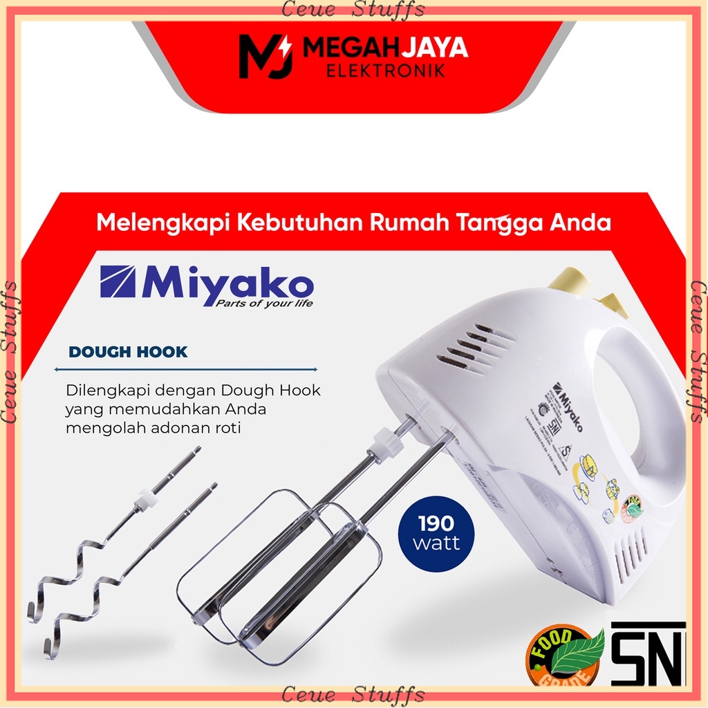 PROMO KENCANG PREMIUM TERMURAH COD MIYAKO MIXER HM620 HM 620 HM 620 HAND MIXER GARANSI RESMI