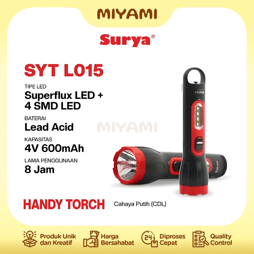 Jual Surya Lampu Senter In Emergency Syt L Led Rechargeable Mi