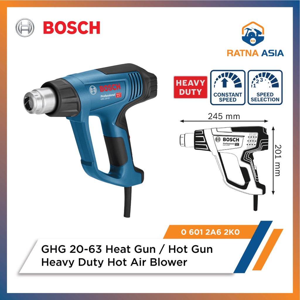  Jual Bosch GHG 20-63 Heat Gun / Hot Gun Heavy Duty Hot Air Blower 