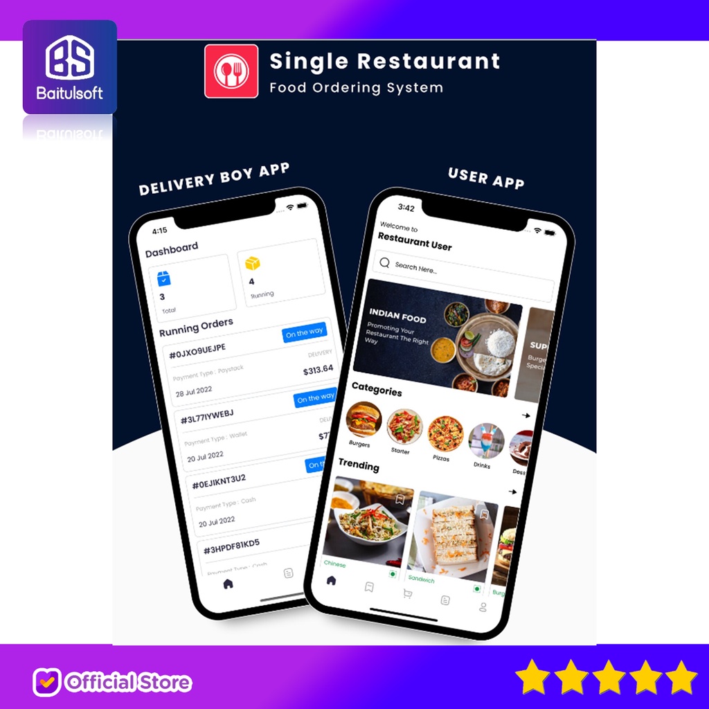 Jual SOURCE CODE APLIKASI SINGLE RESTAURANT - ANDROID USER & DELIVERY ...