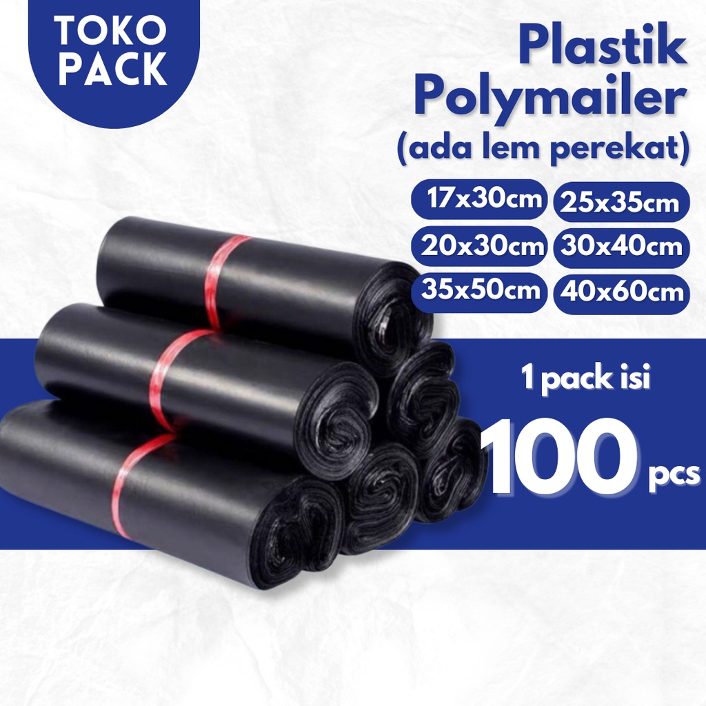 Jual Grosir Plastik Polymailer Hitam Packing Olshop Ukuran 17x30 20x30 25x35 30x40 35x50 40x60 8791