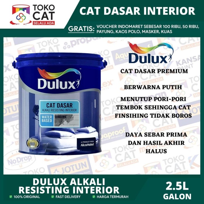 Jual Cat Dasar Dulux Alkali Resisting Interior Cat Dasar Dalam 25l Galon Shopee Indonesia 0575