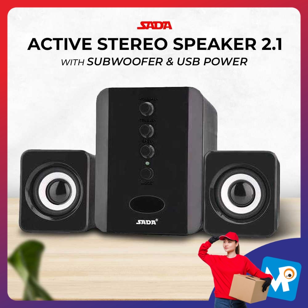 SADA Active Speaker Stereo 2.1 with Subwoofer & USB Power