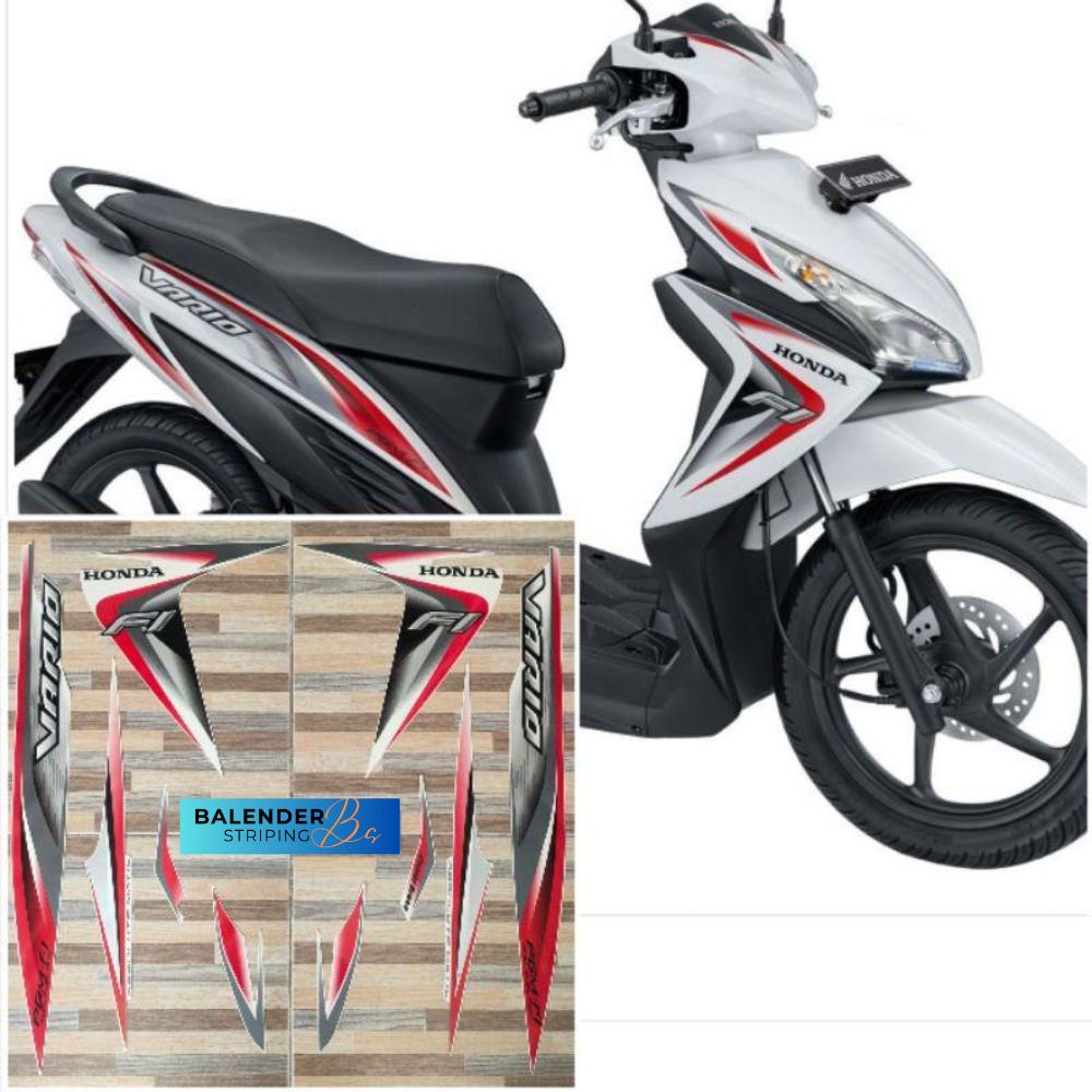 Jual Striping Motor original Honda Vario FI 110 putih tahun 2014 2015